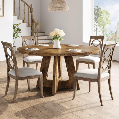 Round wooden kitchen dining - round,